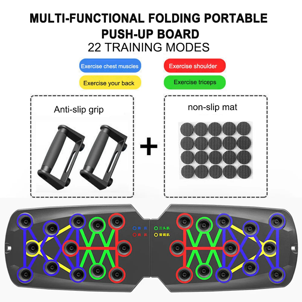Folding Push-Up Board Foldable Gym Sports Board Muscle Exercise Board Abdominal Household Biceps Brachii Fitness Equipment