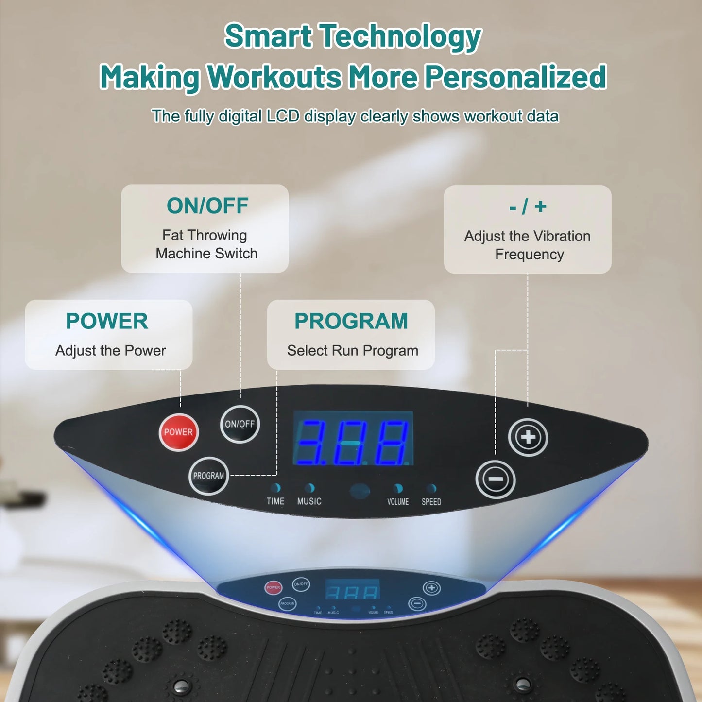 Vibration Plate Exercise Machine Fat-Burning Home Fitness, Weight Loss, Shaping Whole Body Workout Portable Fitness Equipment
