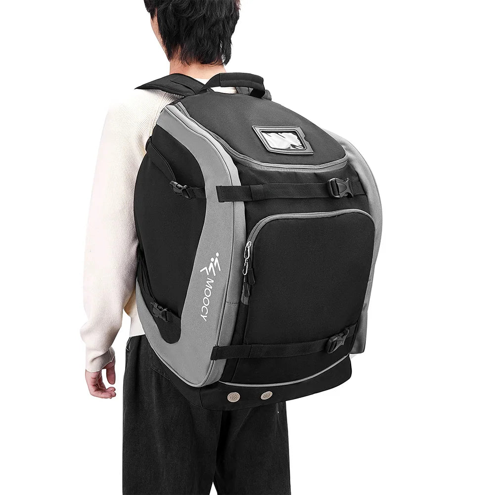 Outdoor Sport Backpack ~ Adjustable Oxford Cloth ~ Helmet Pocket ~ Waterproof Boots Helmet Clothing Storage Bag for Camping Skiing