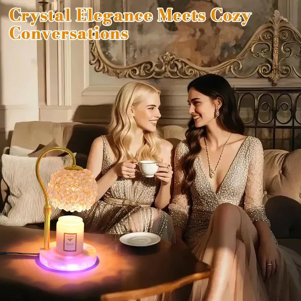 Electric Candle Lamp Warmer with RGB Mode, 312 K9  ~ Crystal Lampshade