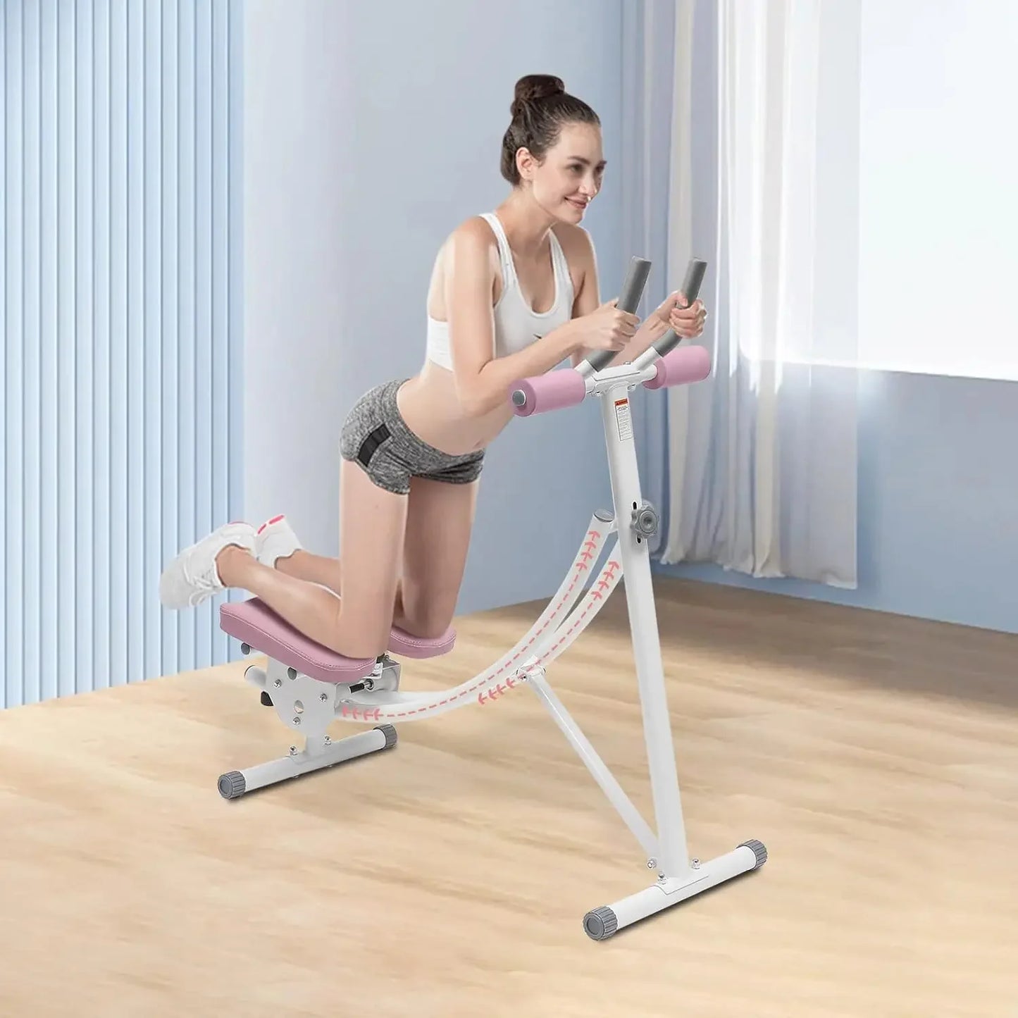 Adjustable Ab Trainer Machine with LED Display | 3-Gear, 330 LBS, Foldable, Full Body Shaping