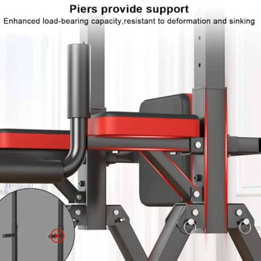 Foldable Power Tower Pull Up & Dip Station, Compact Home Gym | StriveRiseFit