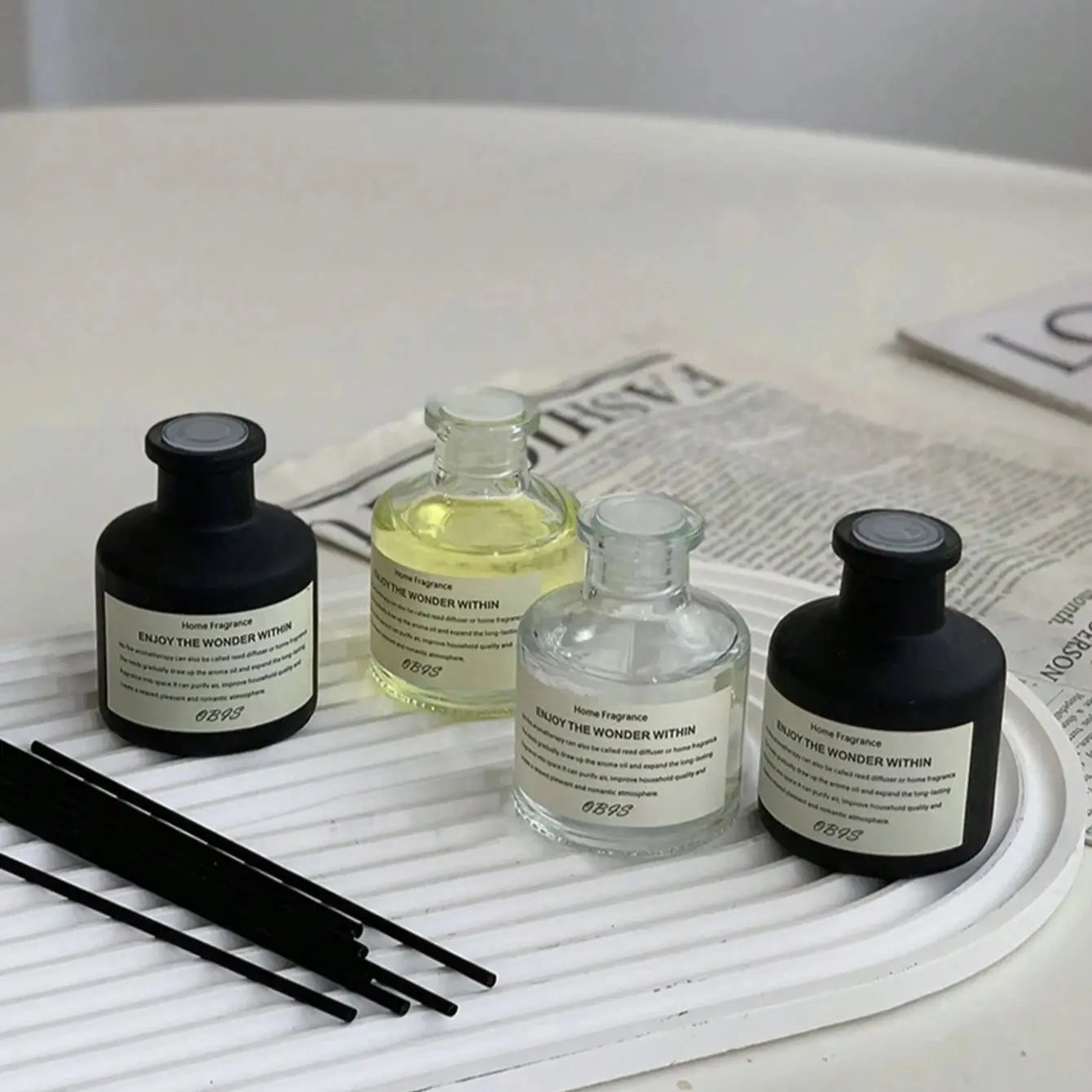 Flameless Reed Diffuser Set | 50ml Fragrance Oil & Diffuser Sticks | 4 Scents | StriveRiseFit