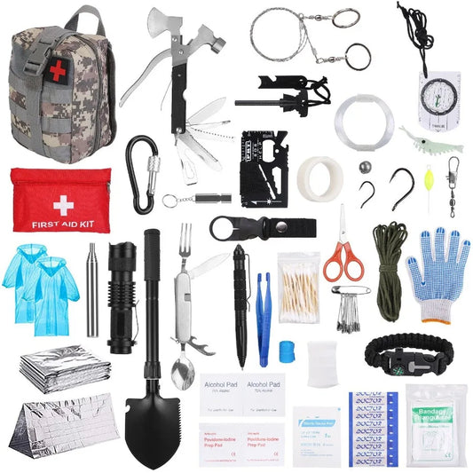 125Pcs Emergency Survival Kit - Professional Tactical First Aid Gear