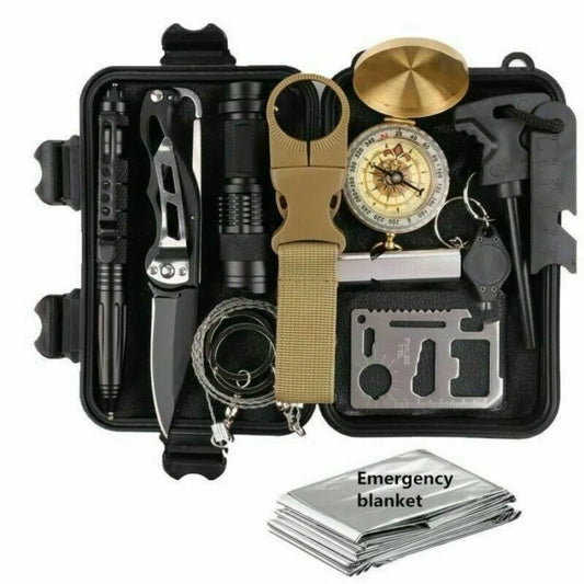14-in-1 Emergency Survival Gear Kit | Tactical Camping Tools | StriveRiseFit.com