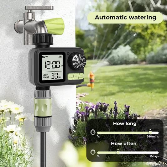 Automatic Garden Water Timer | LCD Display | Rain Delay | Yard & Greenhouse | StriveRiseFit
