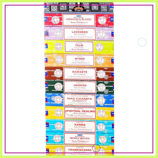 Nag Champa Incense Sticks Set 12 Scents 180g | StriveRiseFit
