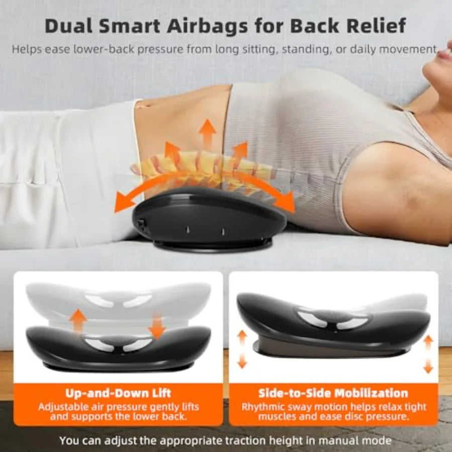 Electric Lumbar Traction Device with Dynamic Airbag & 3-Level Lumbar Stretcher | StriveRiseFit