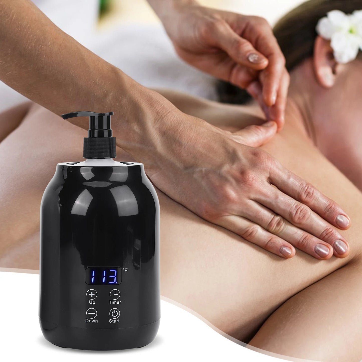 Massage Oil Warmer - Fast Heat Timer for Spa & Salon Use