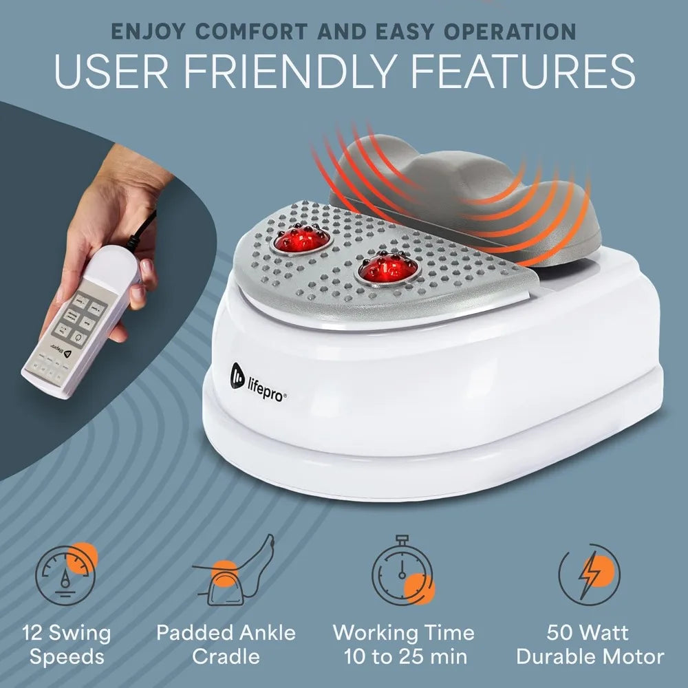 Lifepro Chi Machine - Lymphatic Massager with Red Light Therapy, 12-Speed Swing Exercise Machine for Passive Aerobic Fitness, Bl