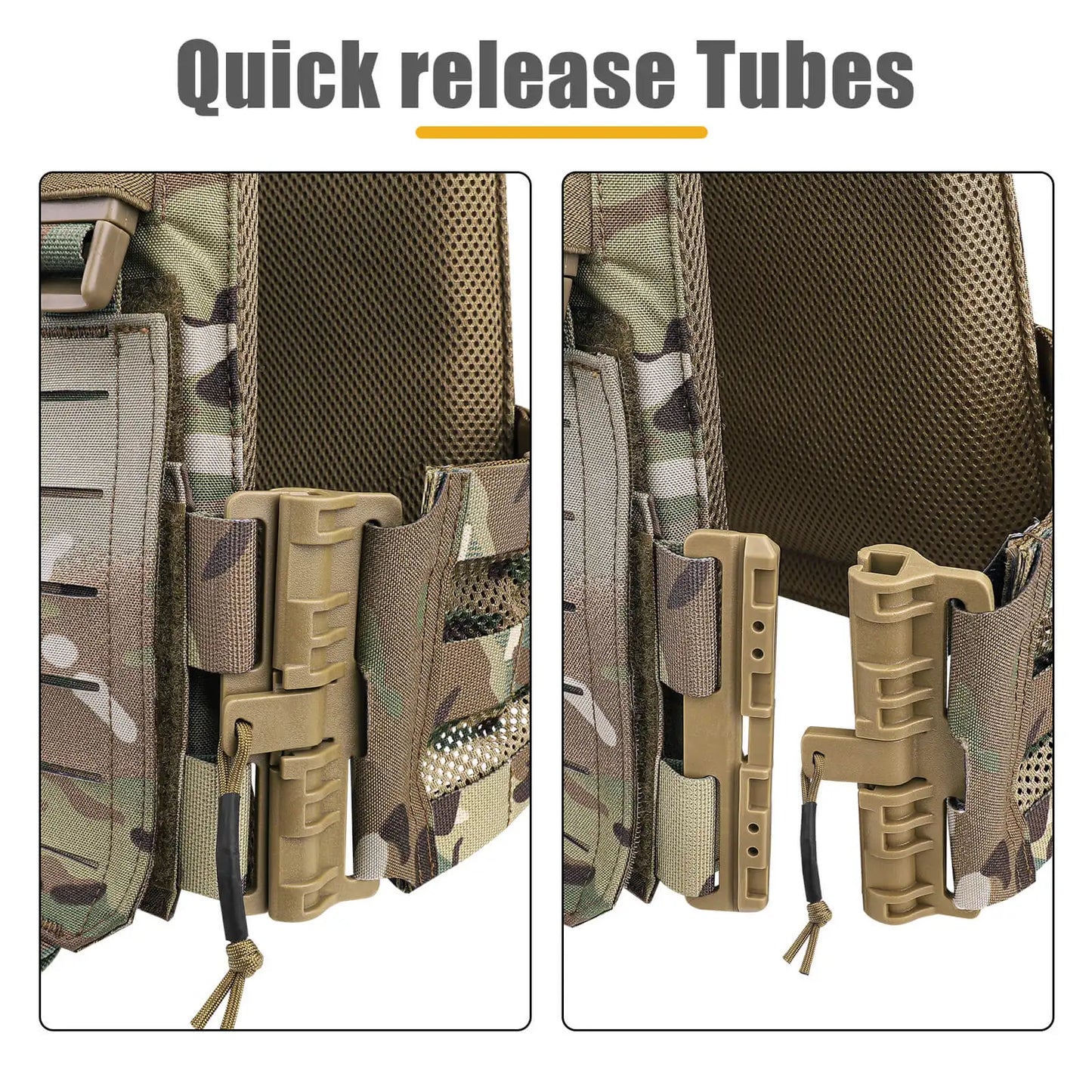 KRYDEX Tactical Vest - Molle Plate Carrier with Quick Release - StriveRiseFit