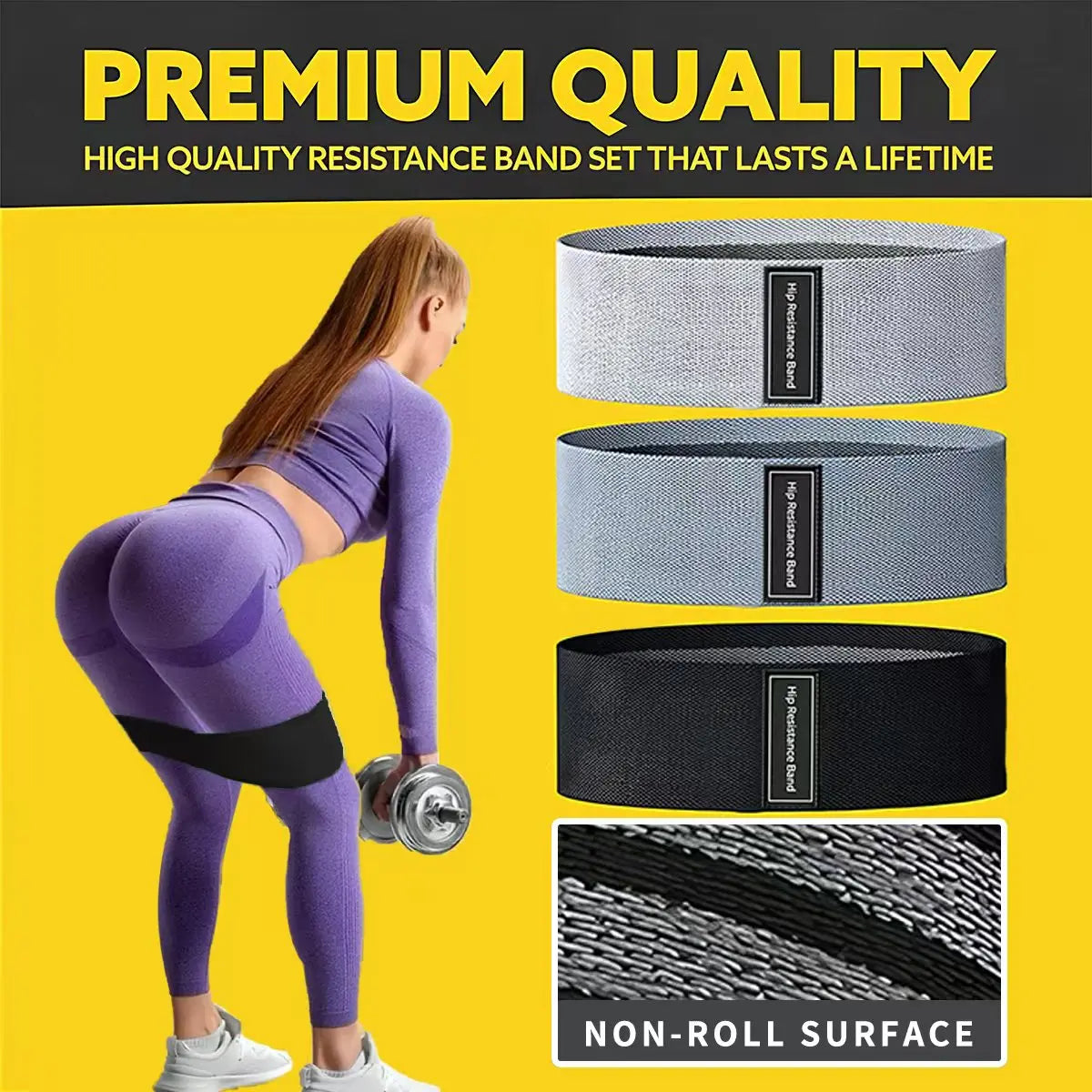 Latex Resistance Bands for Legs & Hips, Yoga & Squat Training with Storage Bag | StriveRiseFit