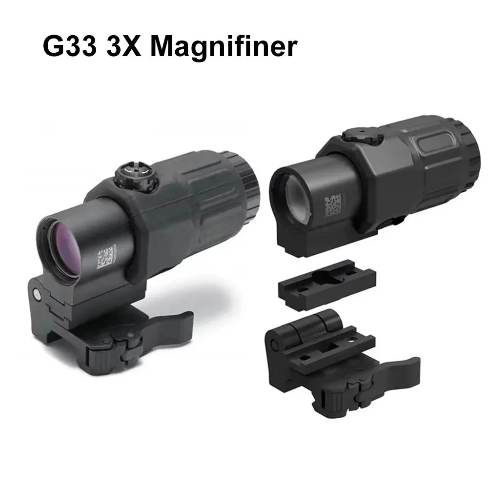Rifle Magnifier Scope | G33 3.35x / G43 3x / G45 5x | Quick-Detach Side Mount for Picatinny Rail