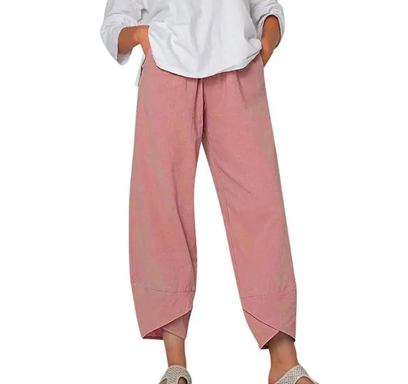 Streetwear Women Clothes Women Pants ~ Joggers Cotton / Linen Casual Autumn Elegant