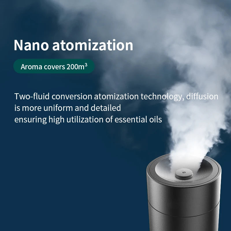 Wifi Perfume Aroma Diffuser Metal Column Air Purifier Electric Smell for Home Essential Oil Auto Flavoring 120ML Capacity 200m³