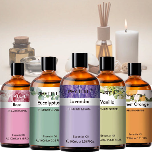Pure Natural Essential Oils | 100ml | Undiluted Aromatherapy Oil for Diffuser, Candle Making & Massage