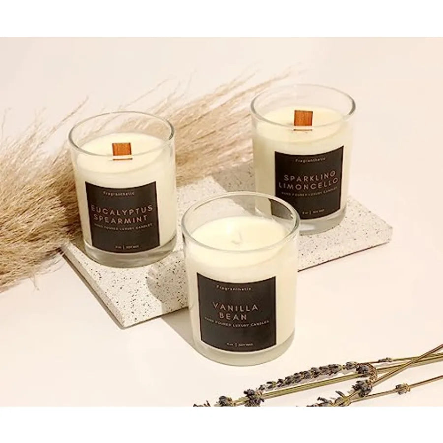 Luxury DIY Soy Candle Making Kit with Glass Jars & Wood Wicks | StriveRiseFit
