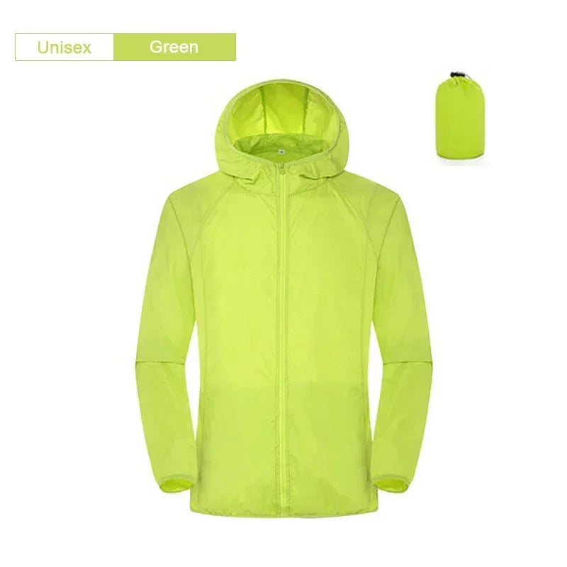 Unisex Hiking Jacket Men Women Waterproof Quick Dry Camping Windbreaker Trekking Outdoor Activity ~ Anti UV Clothes