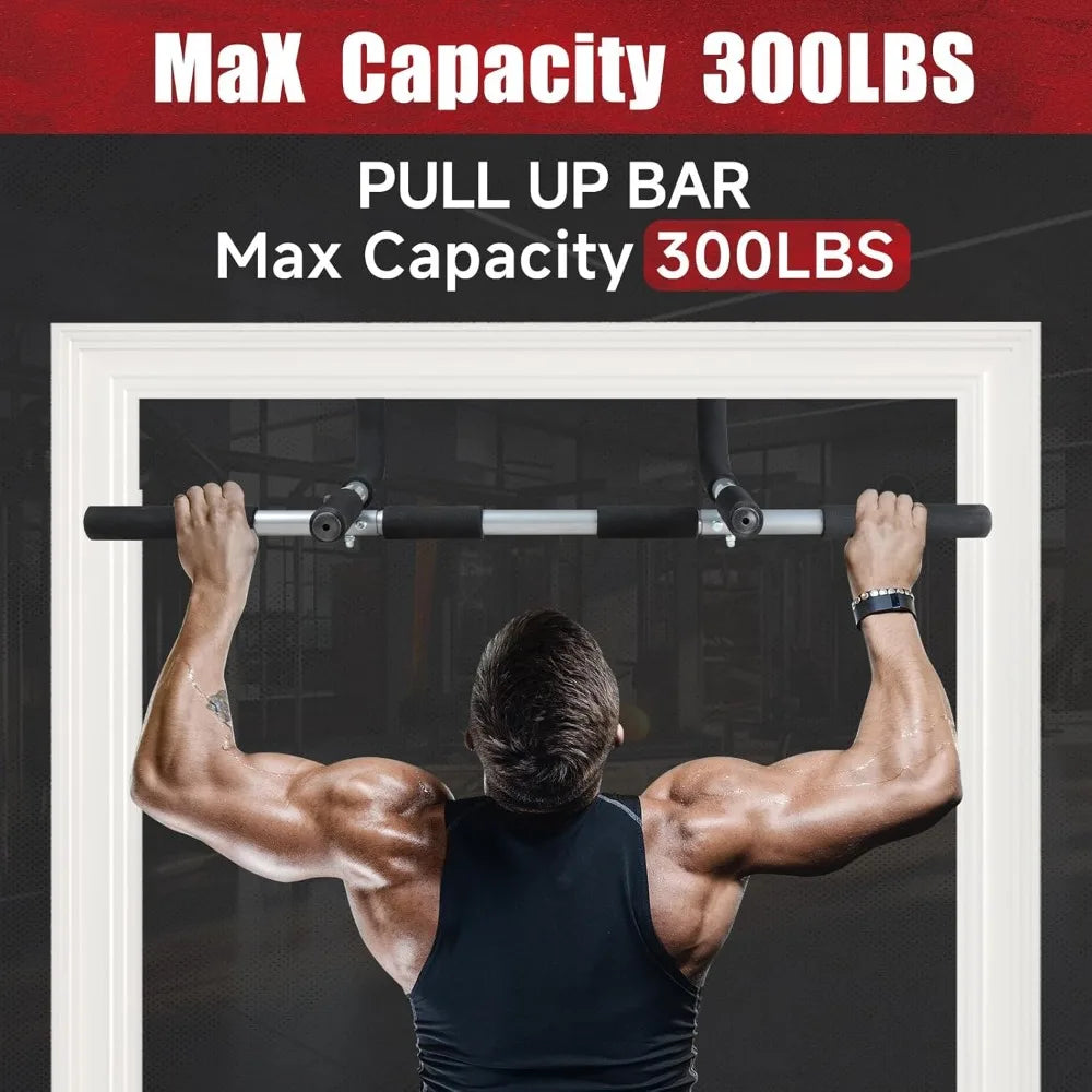 Pull-Up Bar For Door Frame,  Upper Body Fitness Workout For Home Gyms ~ Adjustable and Portable
