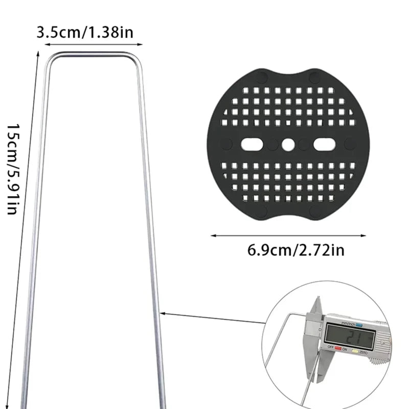 U-Shaped Ground Pegs with Buffer Washers for Landscape Fabric & Garden Netting | StriveRiseFit