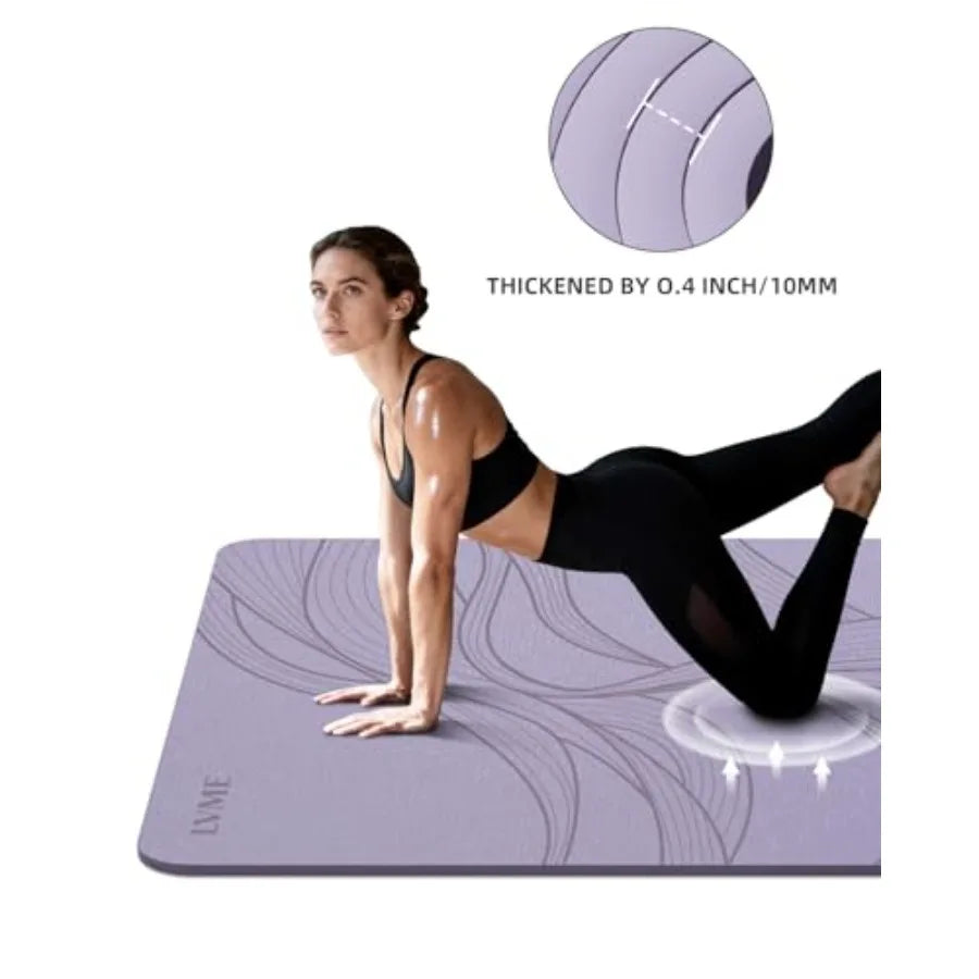 Extra Large Yoga Mat 75.5"x47.6", 10mm Thick Non-Slip TPE, 4 Colors | StriveRiseFit