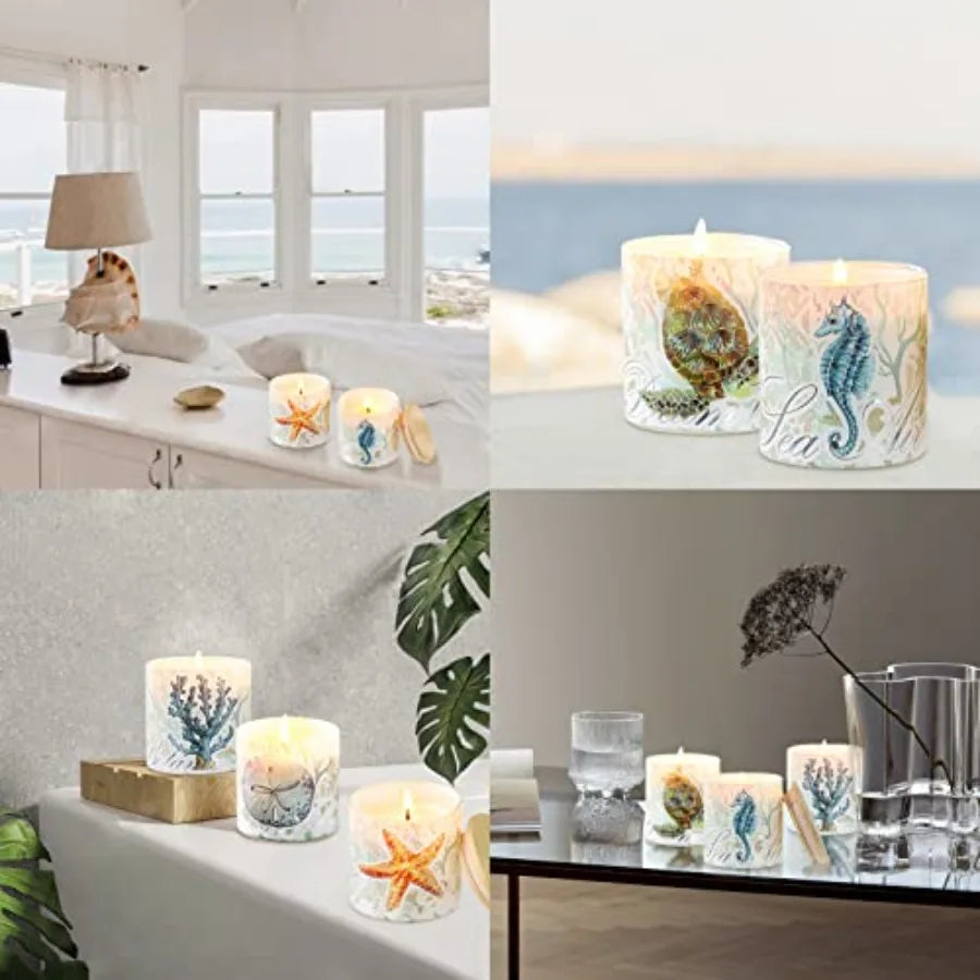 Scented Soy Wax Jar Candles Gift Set of 6 with Lids | StriveRiseFit