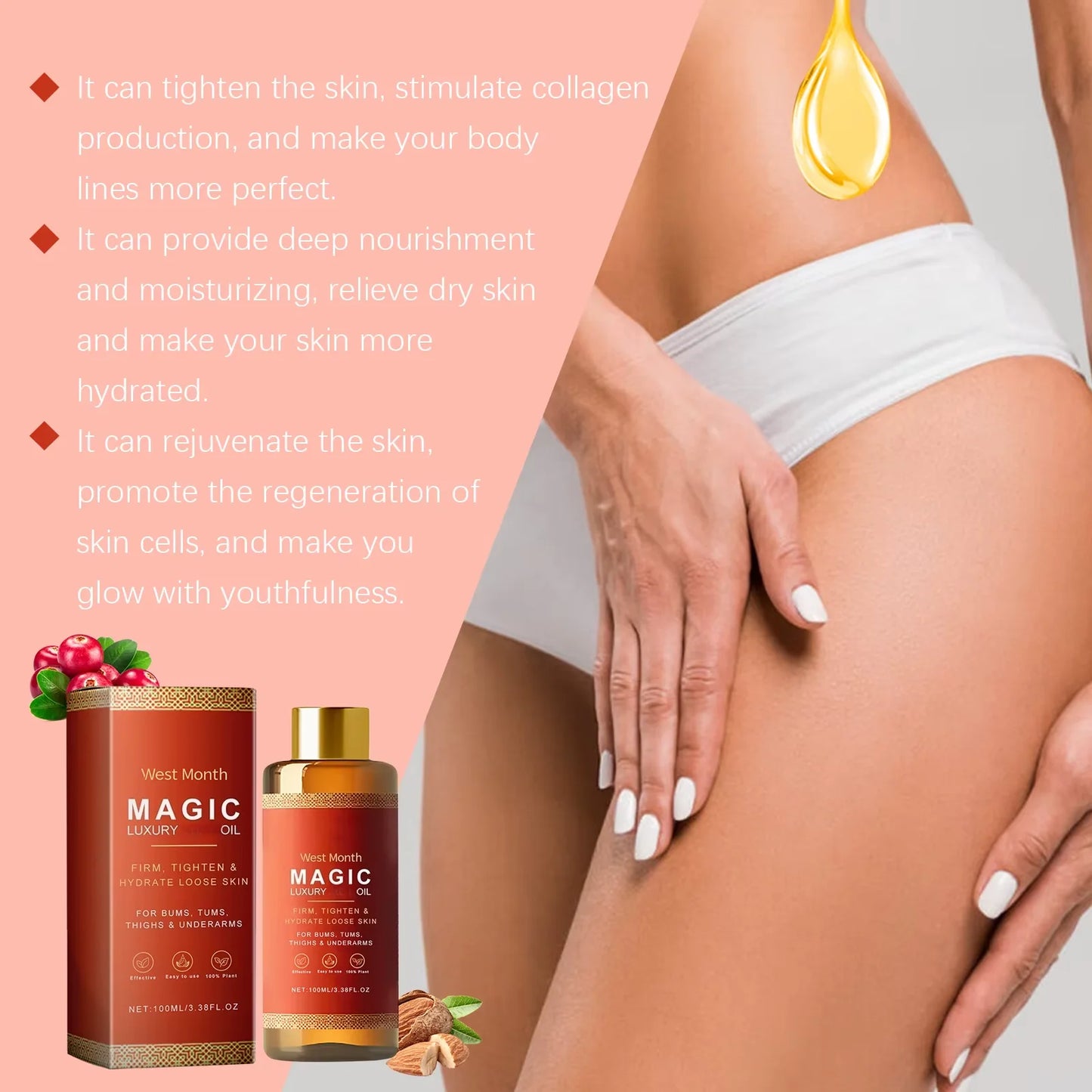 Firming & Moisturizing Body Oil 100ml — Lifting, Tightening & Skin Repair | StriveRiseFit