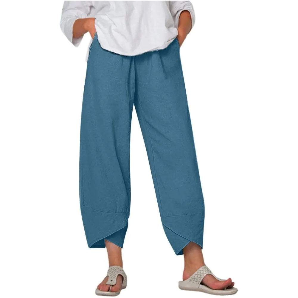 Streetwear Women Clothes Women Pants ~ Joggers Cotton / Linen Casual Autumn Elegant