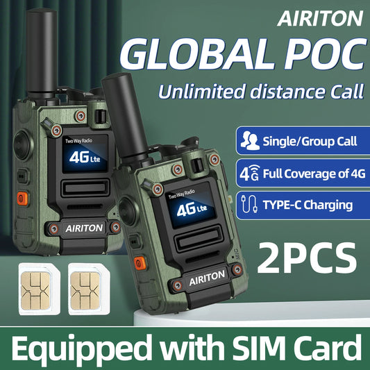 AI-G7 Global Network POC Radio - 4G WiFi Unlimited Range Walkie Talkie