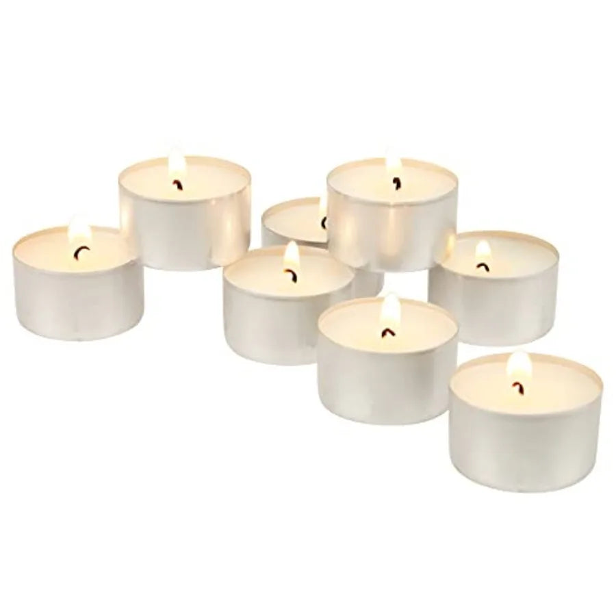 Unscented 8-Hour Extended Burn Tea Light Candles Bulk Pack | StriveRiseFit