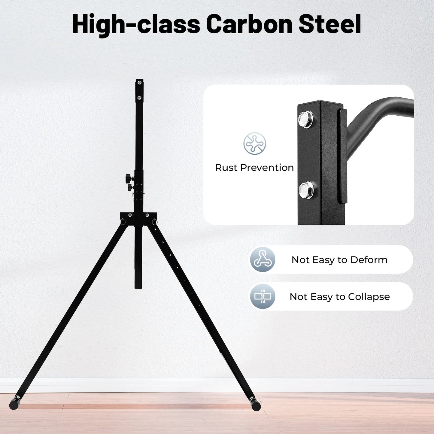 Carbon Steel Pull Up Bar, 440 lb Capacity, Adjustable Height Home Gym | StriveRiseFit