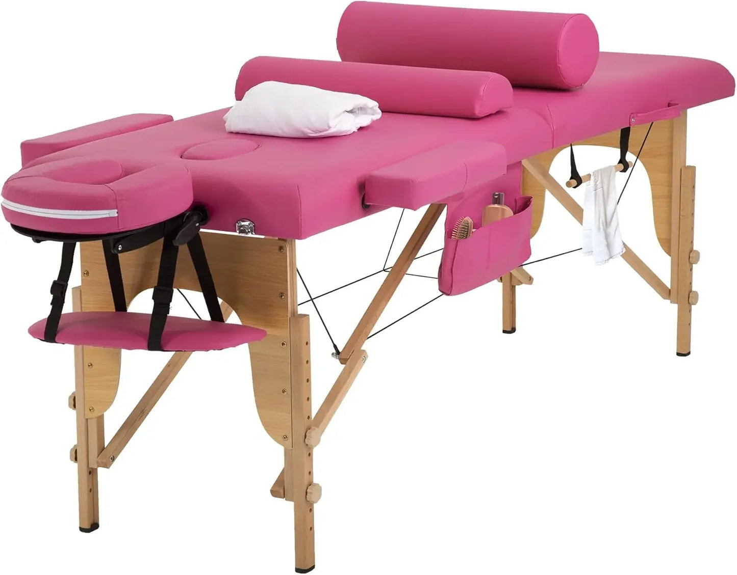 Portable Massage Table - 2 Fold Spa Bed Height Adjustable Lash Bed