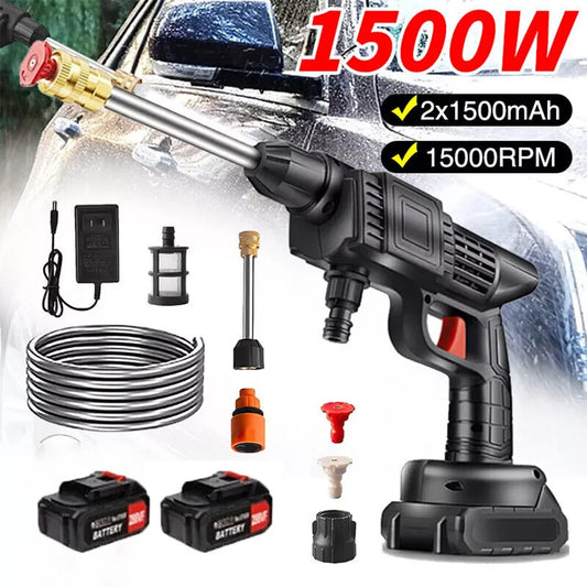 Cordless Electric Pressure Washer Gun — Portable Self-Priming Spray for Car, Home & Garden