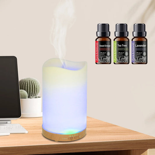 Essential Oil Diffuser with Humidifier, Timer & Night Light ~ Perfect for Bedroom, Office, Yoga