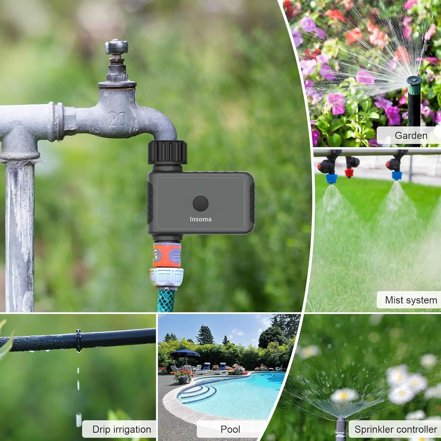 Smart WiFi Garden Water Timer | App-Controlled Irrigation | Alexa Compatible | NPT & BSPT Versions