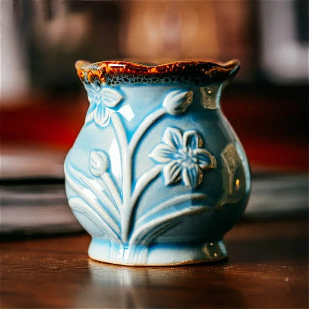 Ceramic Essential Oil Burner Aroma Lamp Retro Crackle Glaze | StriveRiseFit