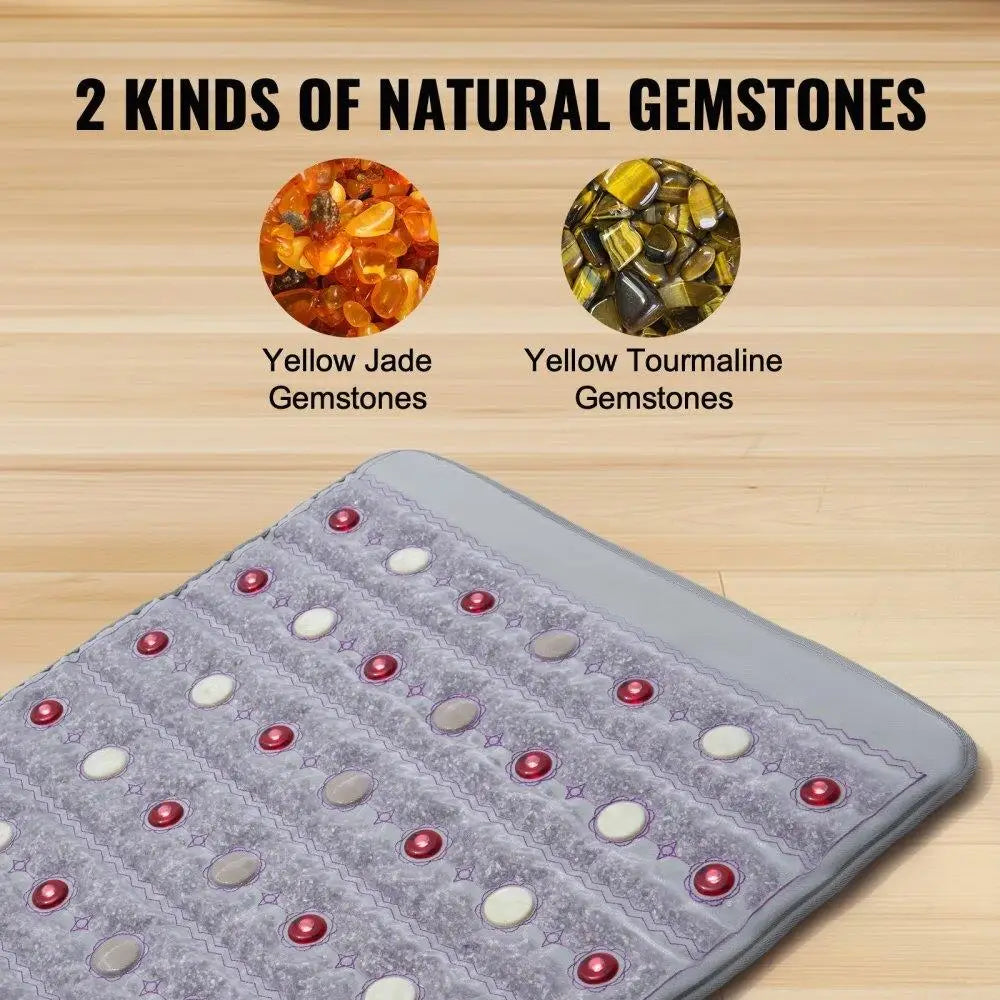 Far Infrared Heating Pad with Jade and Tourmaline Stones 60x24 inches