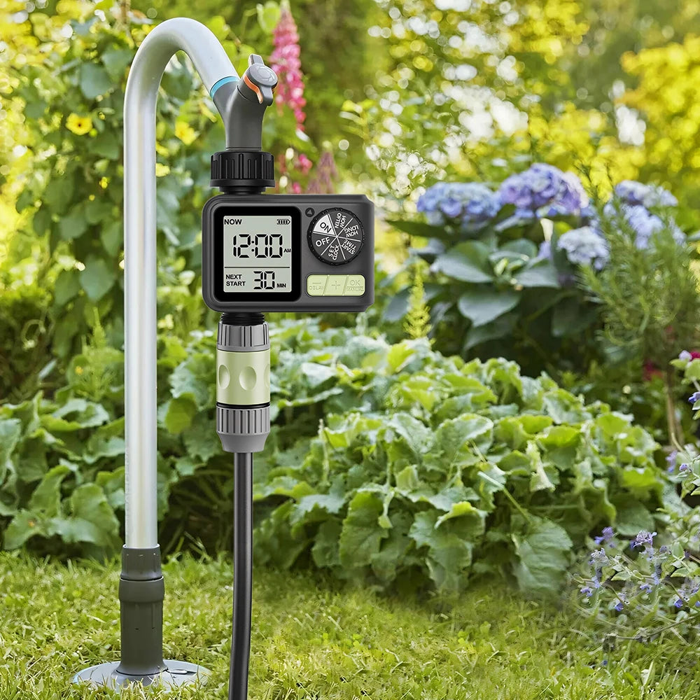 Automatic Garden Water Timer | LCD Display | Rain Delay | Yard & Greenhouse | StriveRiseFit