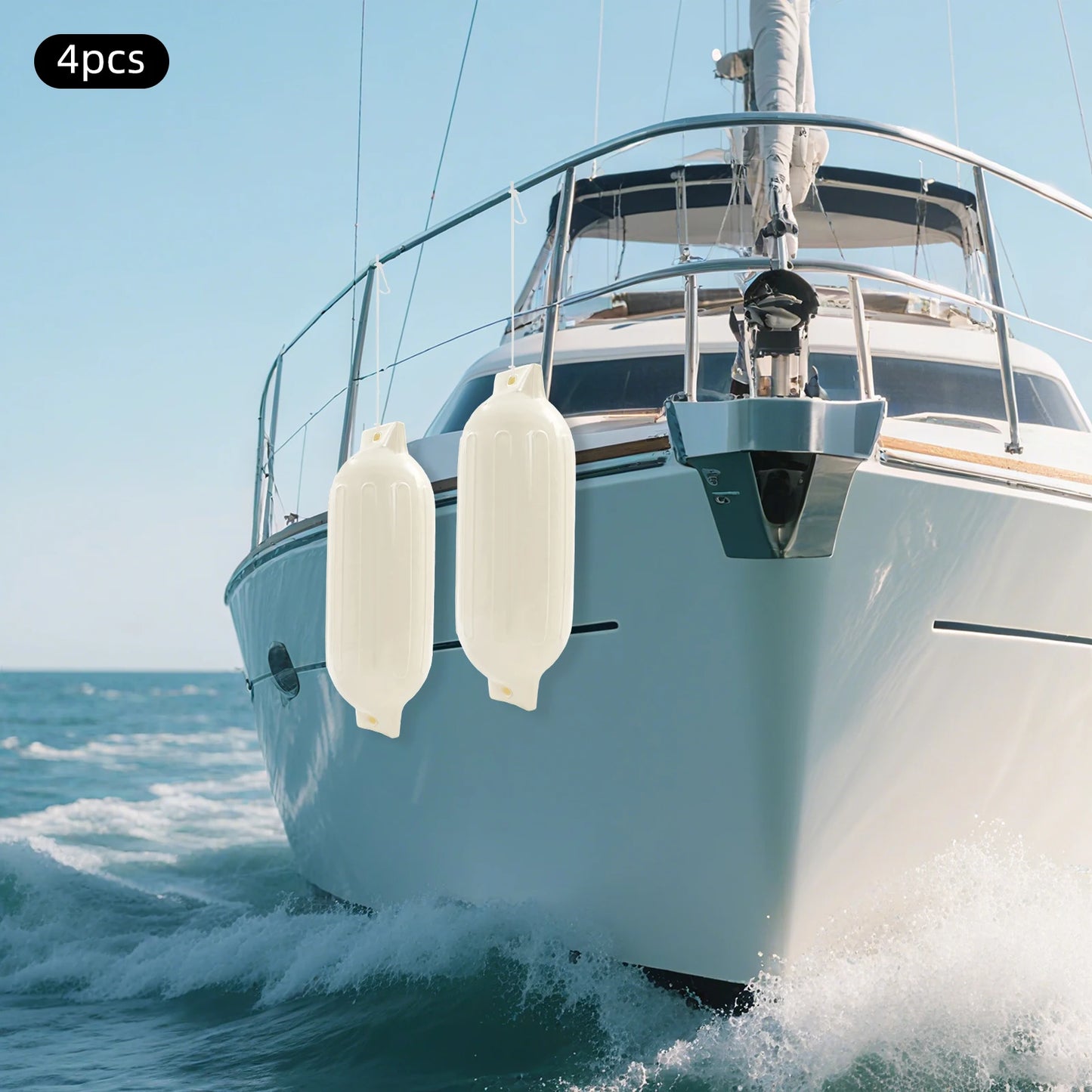 Boat Fenders 4-Pack 68x21cm PVC | Dock Protection for Pontoon, Sailboat & Canoe | StriveRiseFit