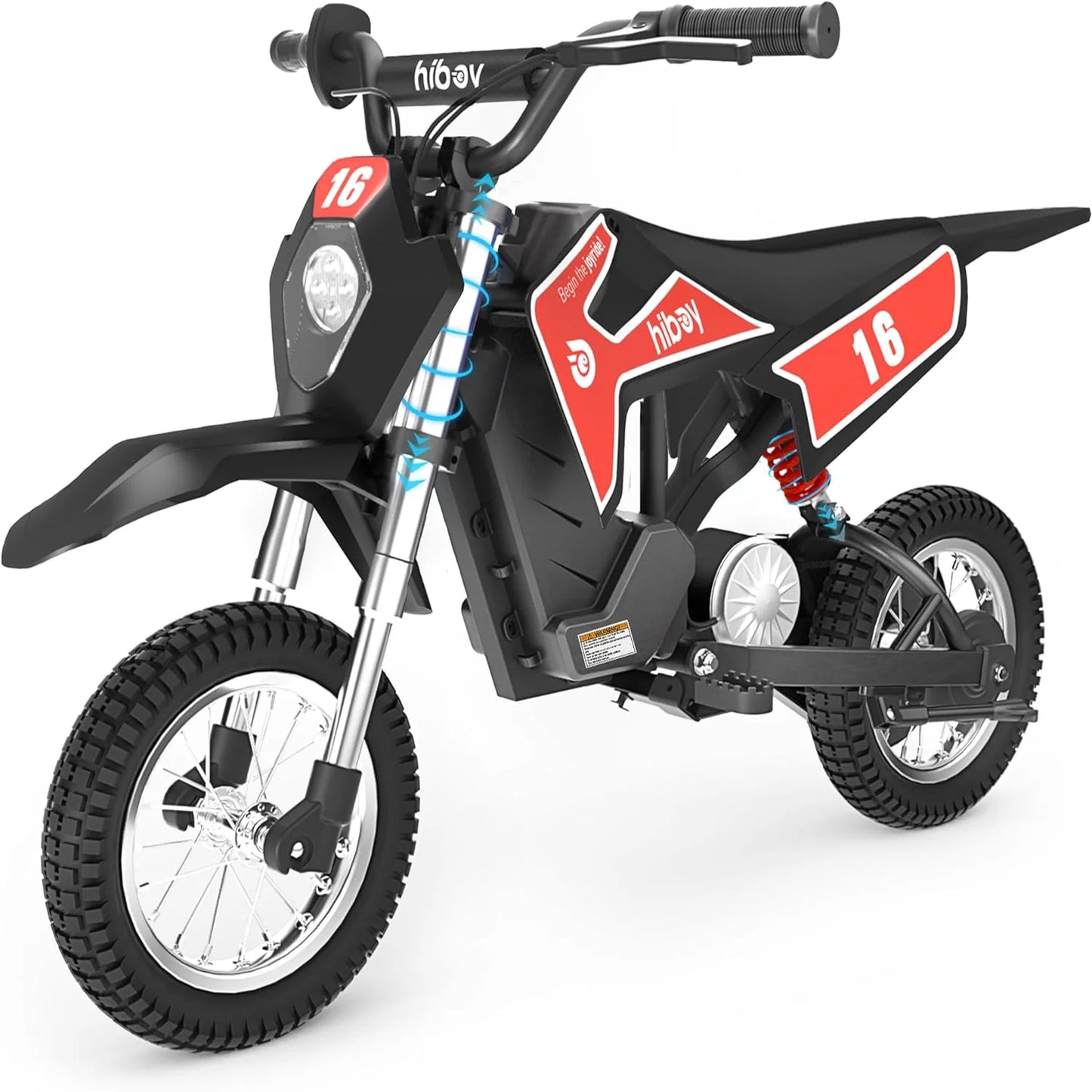 Hiboy 36V & 300W Electric Motorcycle - Up to 15.5 MPH & 13.7 Miles Long-Range, 3-Speed Modes Electric Dirt Bike for Kids Ages 3-10