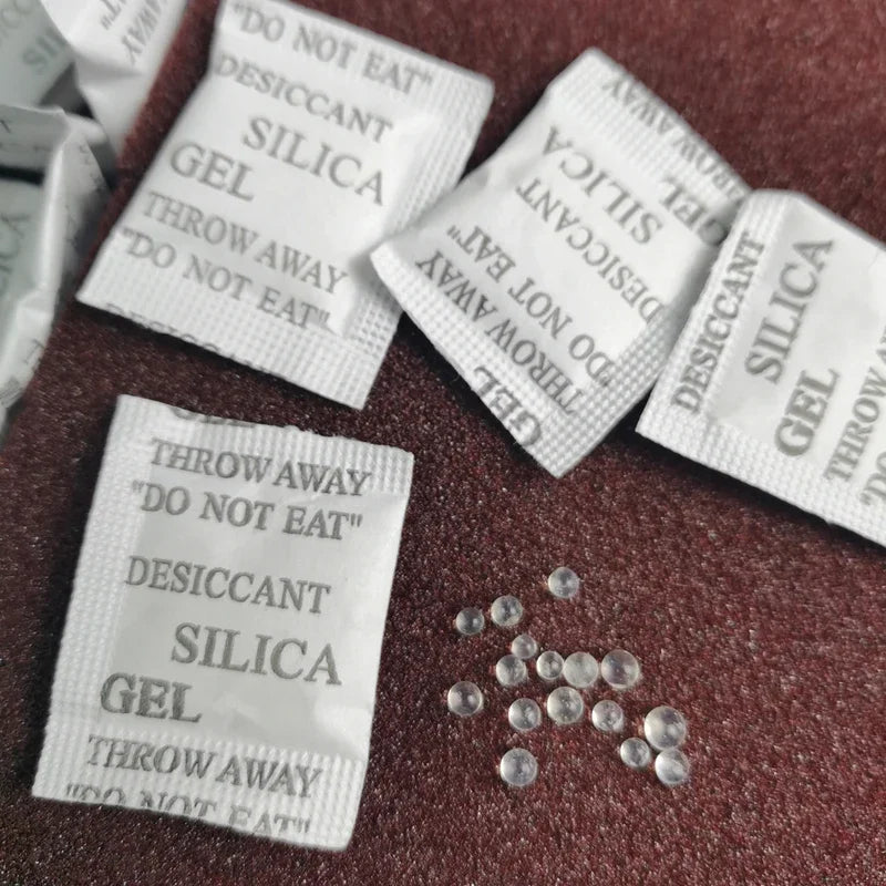 Silica Gel Desiccant Packets - Non-Toxic Moisture Absorber (50-500 Packs)