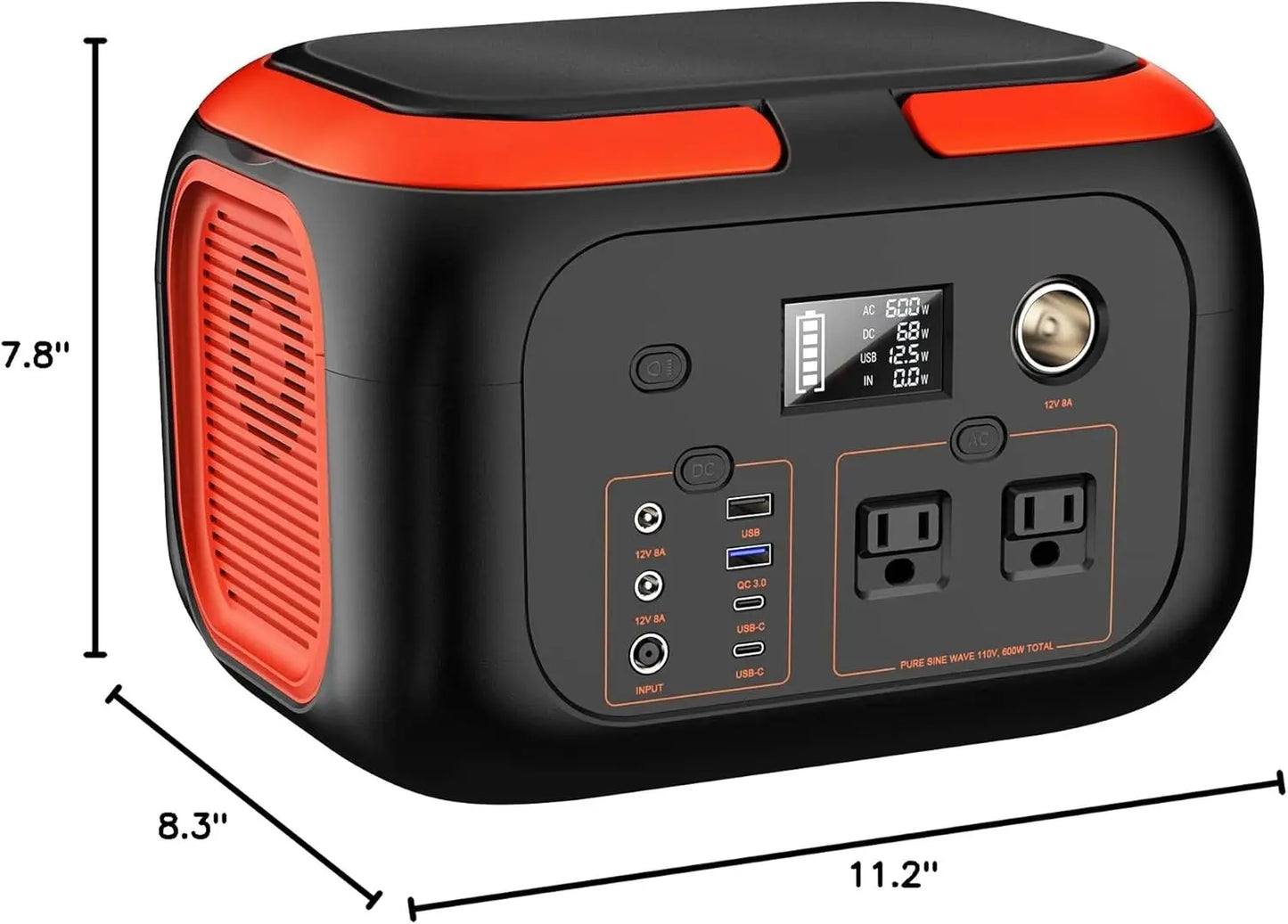 600W/300W/200W/120W Portable Power Station,110V AC Outlets Solar Generator Storage Energy Power Bank For Biking Camping Hiking Travel RV Home