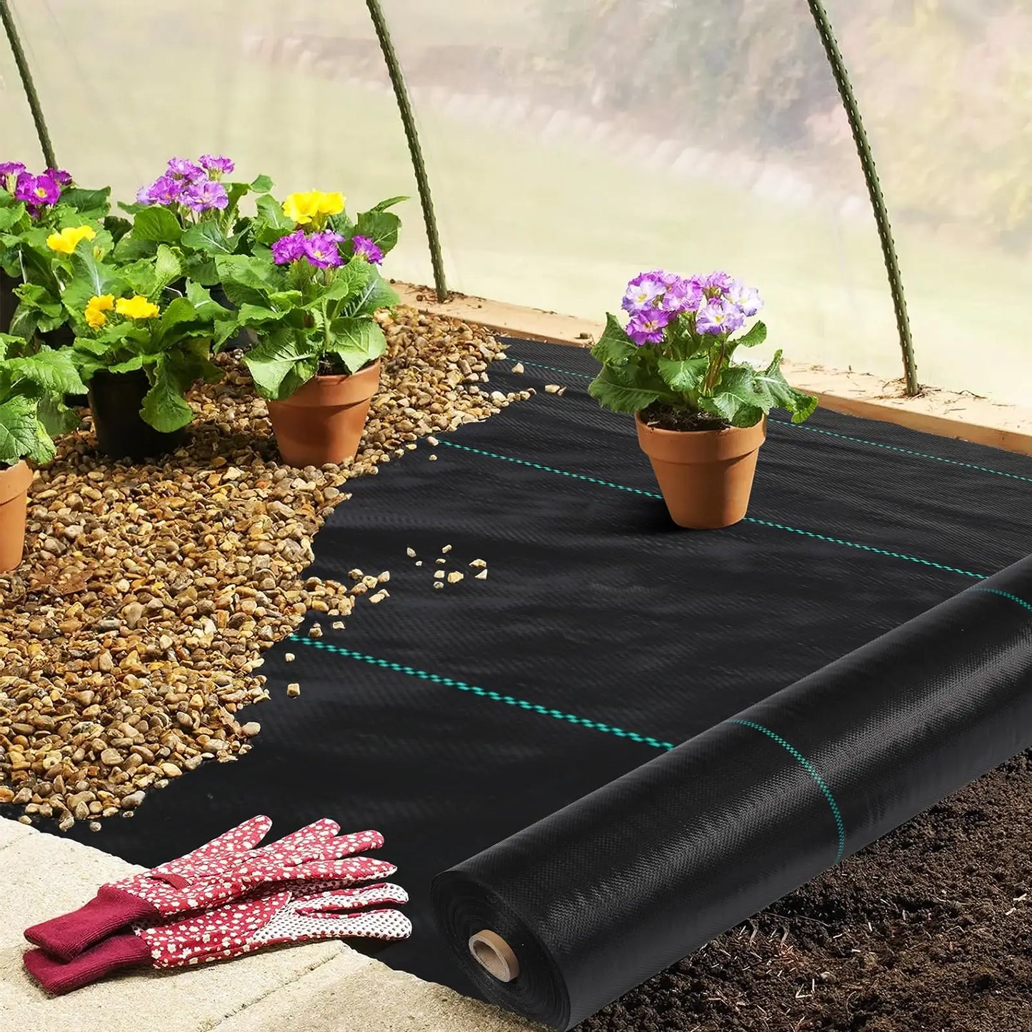 Weed Barrier Landscape Fabric | Heavy-Duty Woven Ground Cover | 2.4–3.2 oz | Multiple Sizes