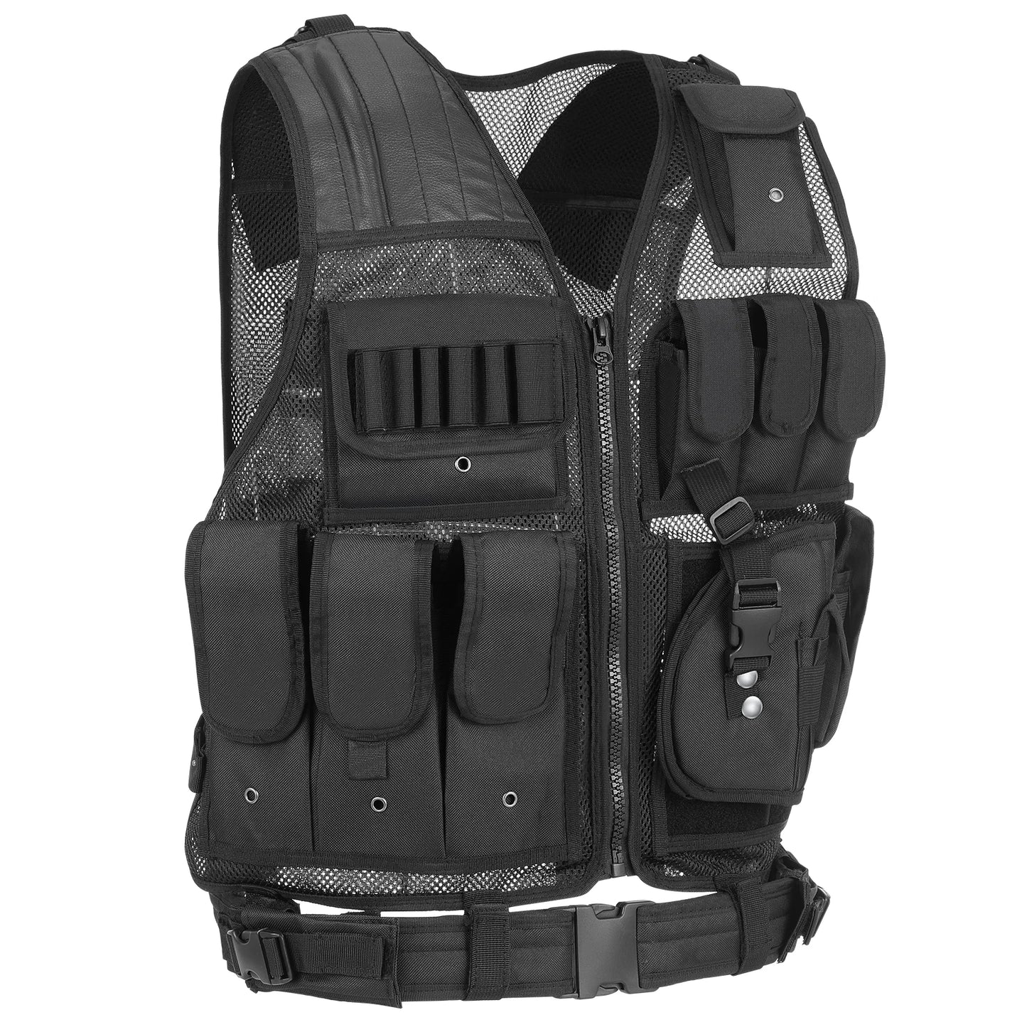 TOMSHOO Military Tactical Vest - Multi-Pocket Combat Vest for Hunting & Outdoor