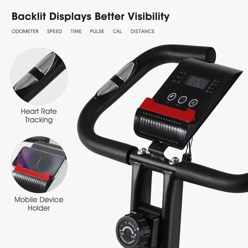 3-in-1 Folding Exercise Bike with 8-Level Resistance