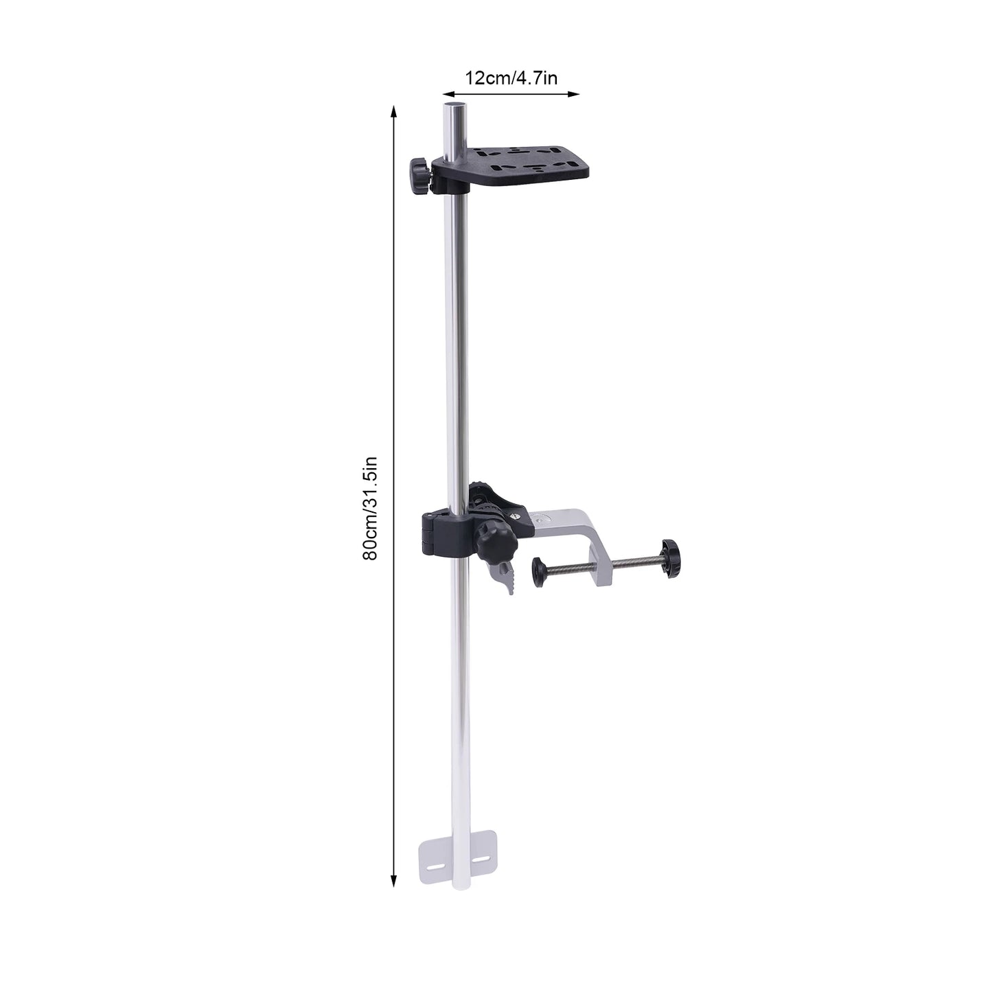 360° Adjustable Transducer Mount | Universal Fish Finder Pole Mount for Boat, Canoe & Kayak