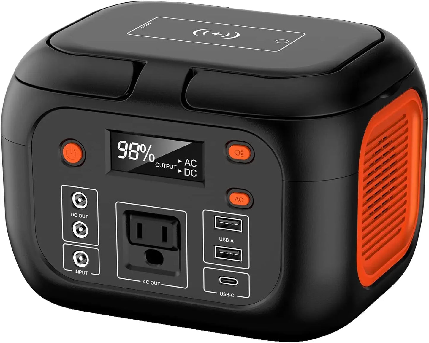 Portable Power Station 97Wh Backup Lithium Battery, Solar Generator Power Bank Station Fasting Charging 150W with Wireless