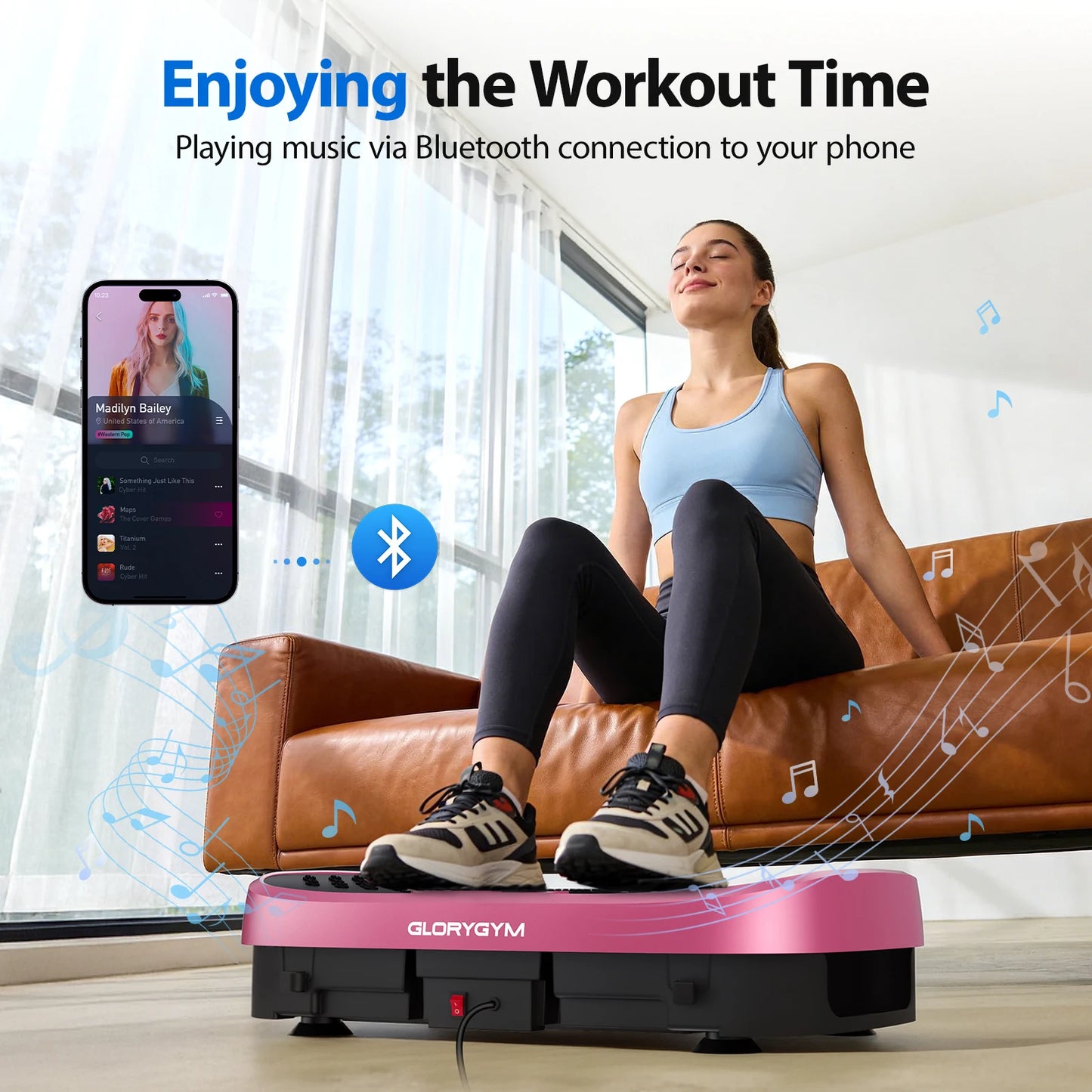 Vibration Plate Exercise Machine – 120 Levels, 330lbs, Quiet Motor, App Control