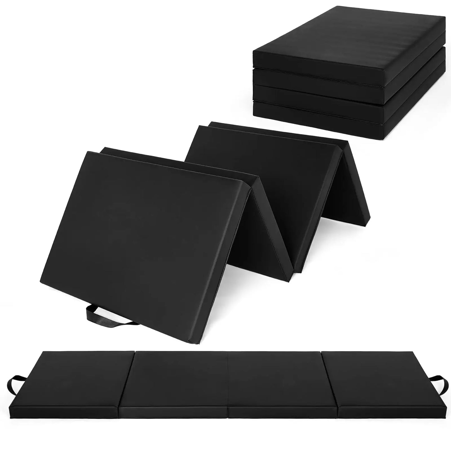 Foldable Gymnastics Mat, 2" Thick EPE Foam Tumbling Mat for Yoga, Pilates & Aerobics, 4 & 5-Fold | StriveRiseFit