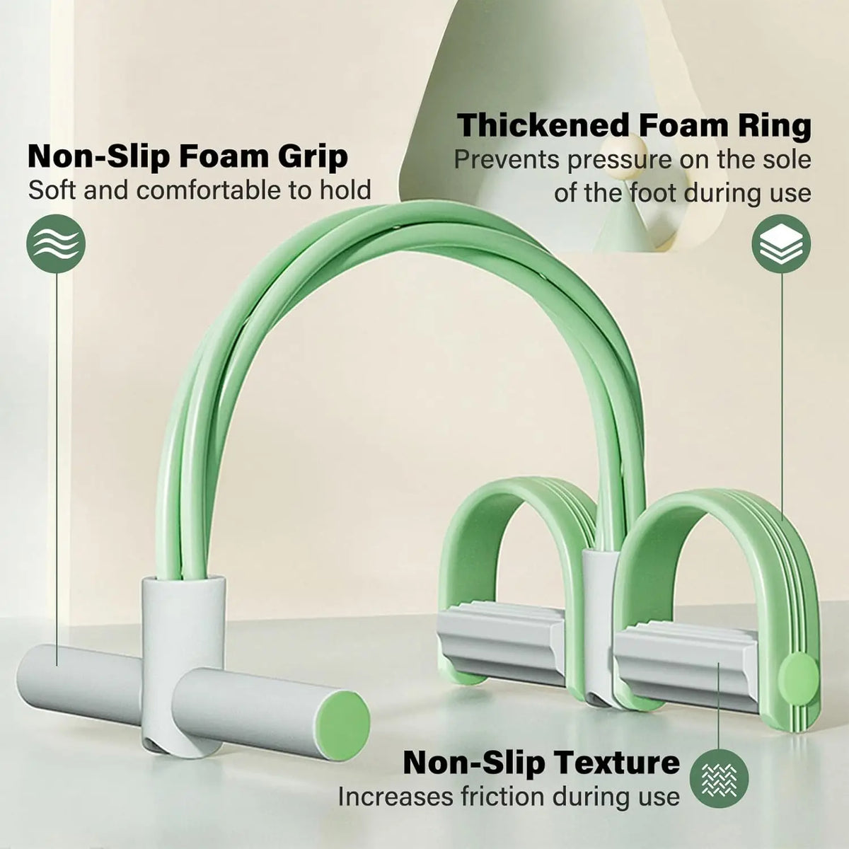 6-Tube Pedal Resistance Bands with Handles Full Body Yoga Stretching Trainer | StriveRiseFit